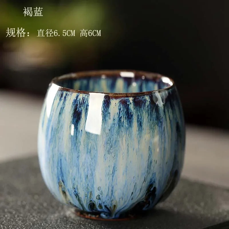 DecorBites™ Ceramic Kung Fu Tea Cup Set - Handcrafted Porcelain Drinkware for Coffee and Wine