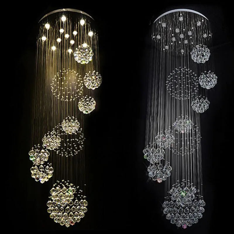 DecorBites™ Crystal Ball Chandelier: Modern Design, Large Size, High Quality, Room Decor Lighting