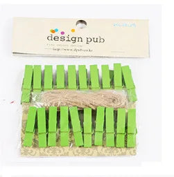 DecorBites™ 50-Piece Mini Wooden Clips for Photos Crafts, 25mm Small Clothespin Decoration