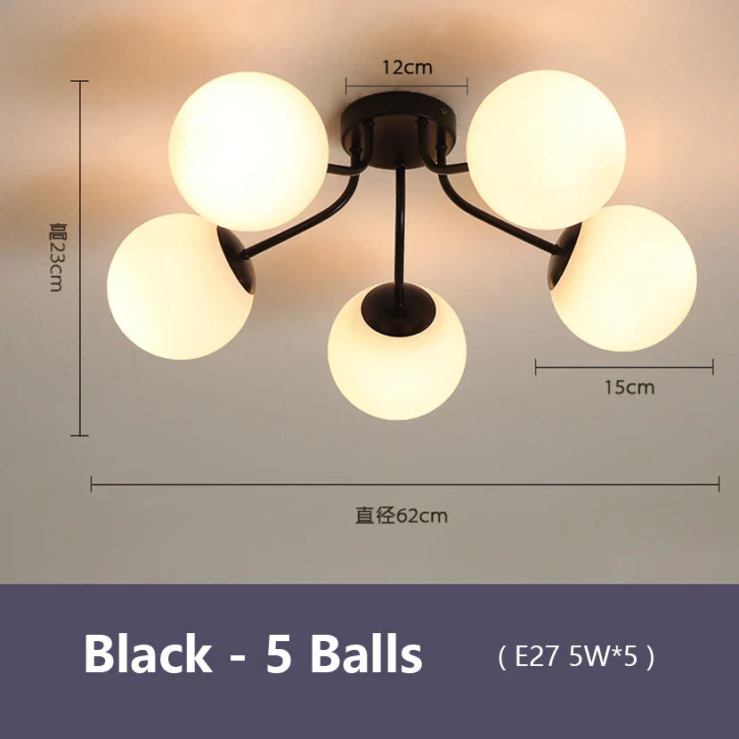 DecorBites™ Bubble Glass LED Ceiling Light for Living Room Bedroom Kitchen Dining