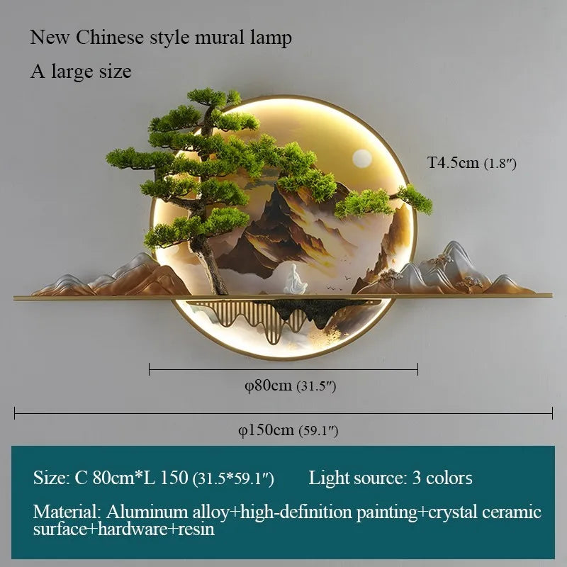 DecorBites™ 3D Landscape LED Picture Lamp for Home Decor - Modern Chinese Style