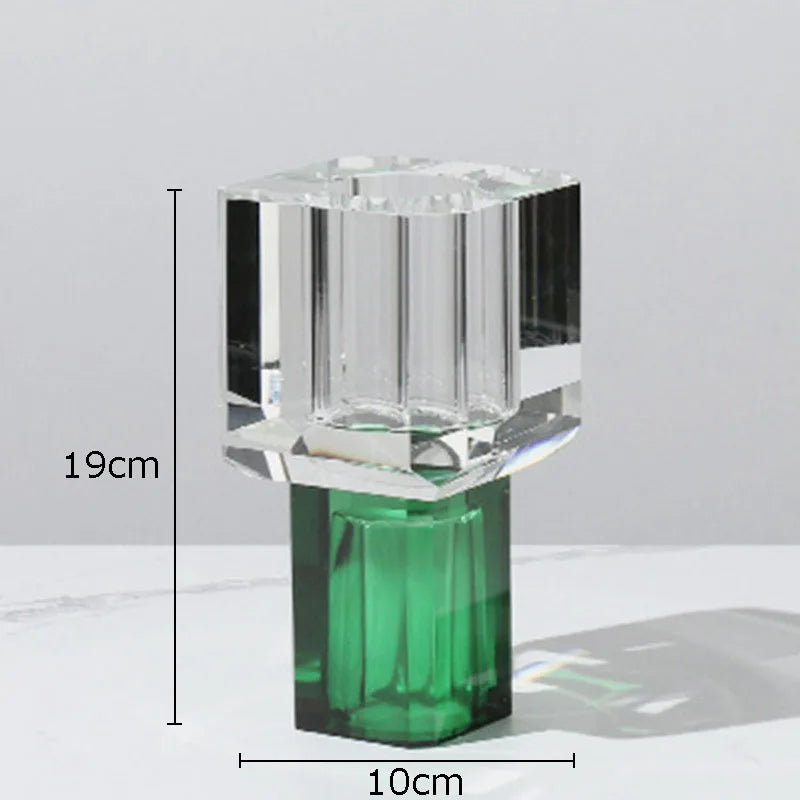 DecorBites™ Crystal Clear Glass Vase for Potted Plants and Floral Arrangements