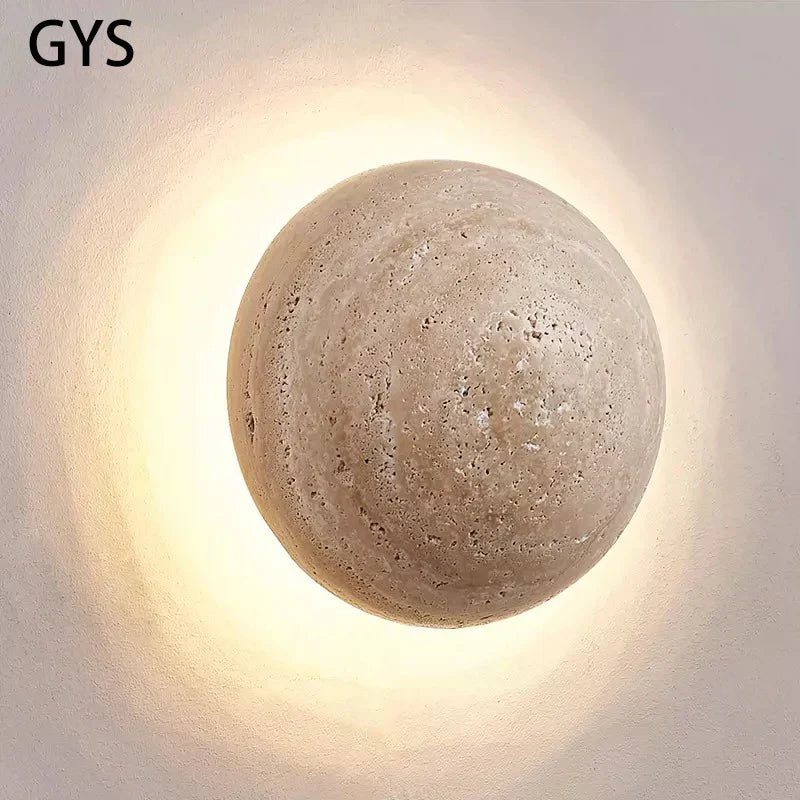 DecorBites™ Cave Stone Yellow Wall Lamp for Bedroom Ambiance - Nordic Style Lighting