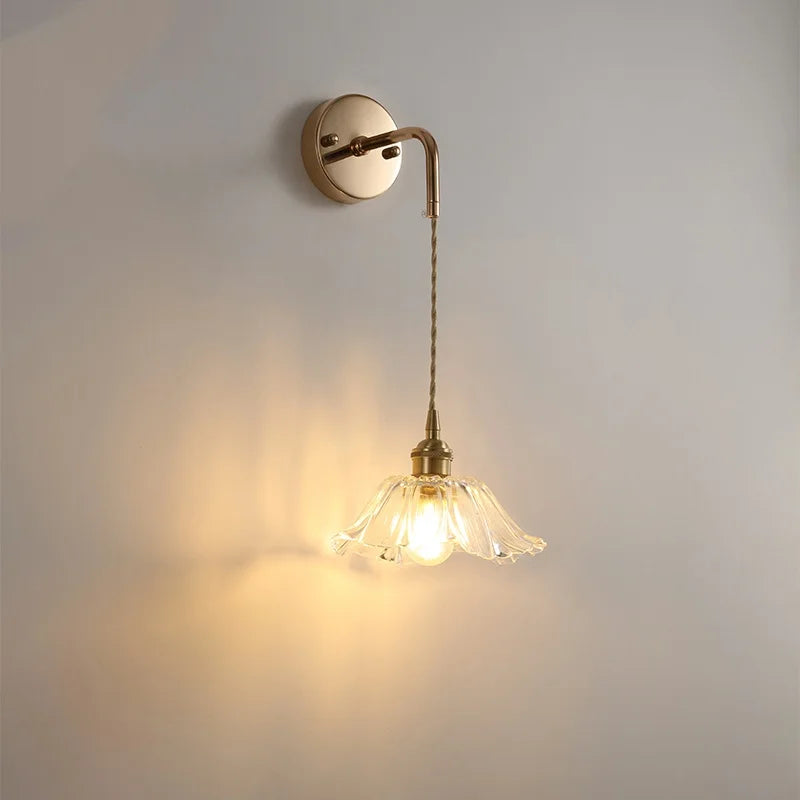 DecorBites™ Clear Glass LED Wall Lamp Modern Crystal Home Decor Nordic Design