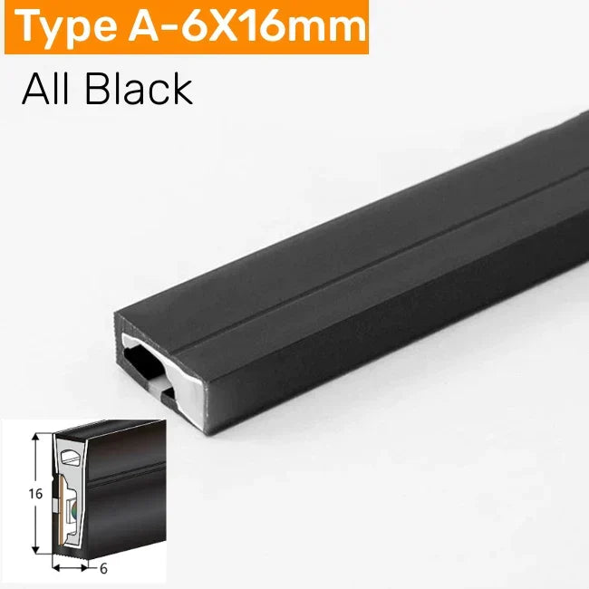 DecorBites™ Black Silicone Tube LED Neon Light for Outdoor Flexible Strip Lights