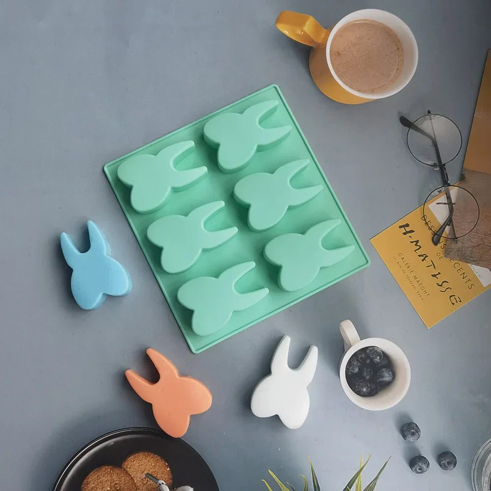 DecorBites™ 6 Hole Tooth Silicone Mold 3D Cake Biscuit Candy Ice Cube Bakeware