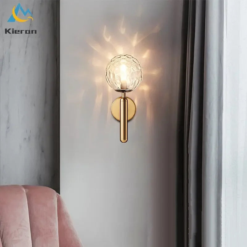 DecorBites™ Glass Ball LED Wall Lamps Bedroom Living Room Bedside Lights
