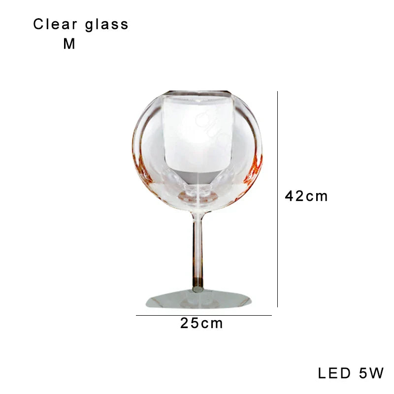 DecorBites™ Gold Chrome Glass Table Decor Lamp for Luxury Living Room, Villa, Store, Cafe