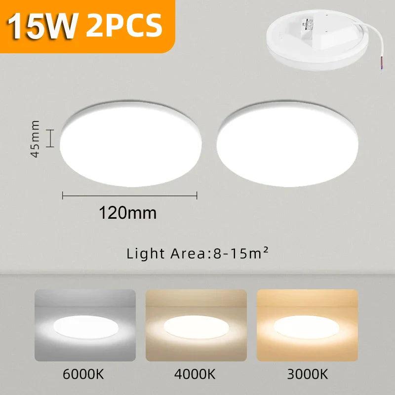 DecorBites™ LED Ceiling Chandelier: Modern 220V Living Room Light Fixture with Ultrathin Design