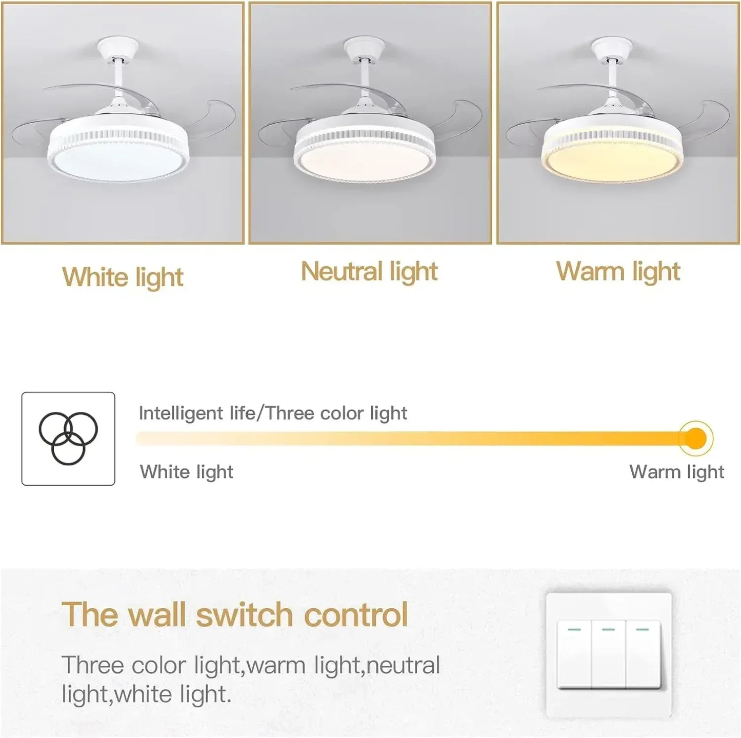 DecorBites™ LED Bladeless Ceiling Fan Chandelier for Modern Smart Home Decor