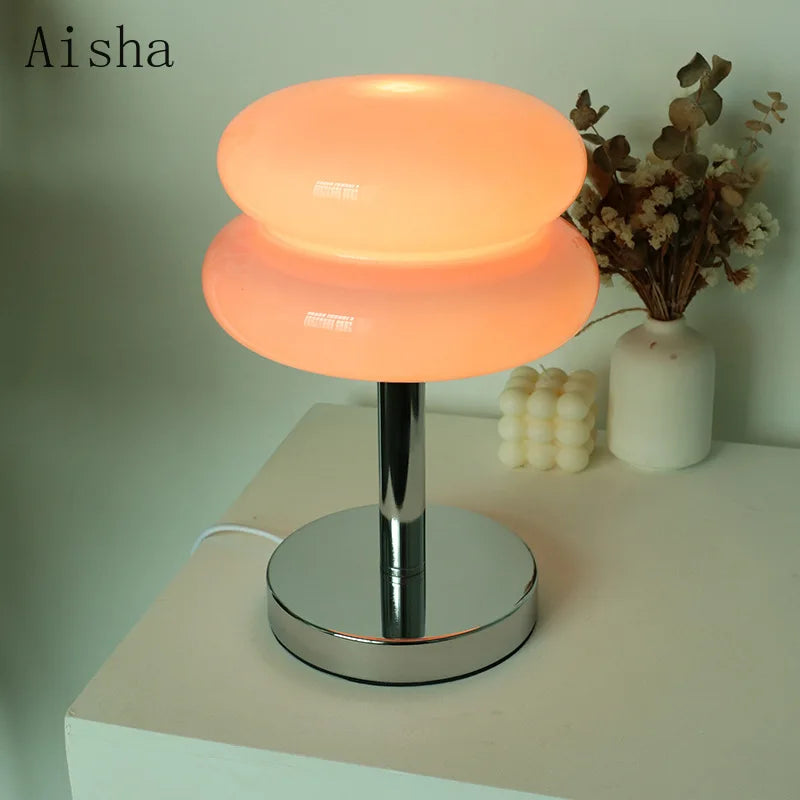 DecorBites™ Bauhaus Glass Table Lamp | Modern Desktop Decoration for Home, Bedroom, Living Room