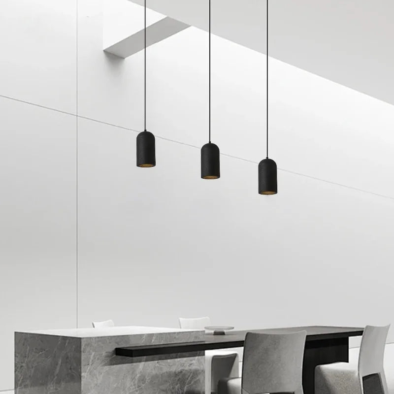 DecorBites™ Black Travertine LED Pendant Lamp for Modern Interior Lighting