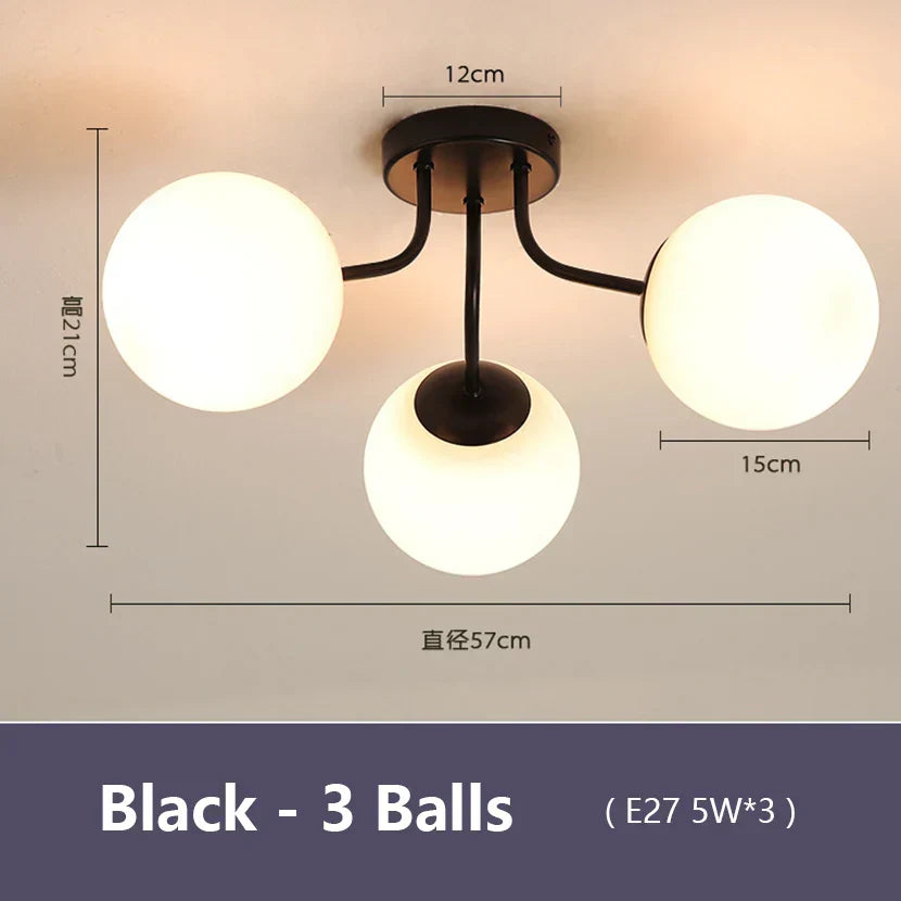 DecorBites™ Bubble Glass LED Ceiling Light for Living Room Bedroom Kitchen Dining