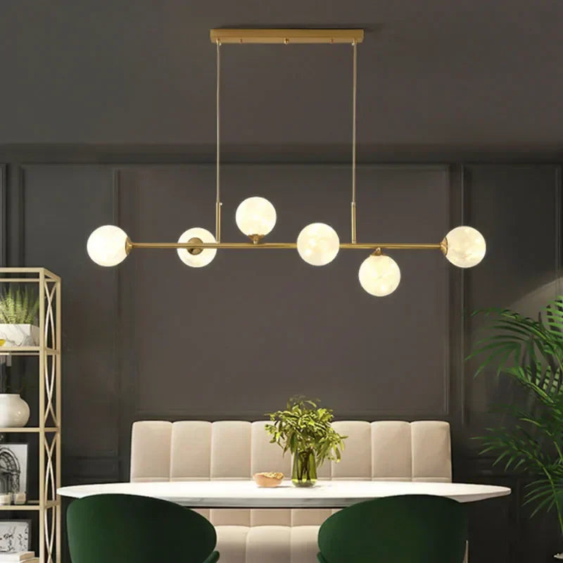 DecorBites™ Glass Ball LED Pendant Light Modern Chandelier for Living Room Decor