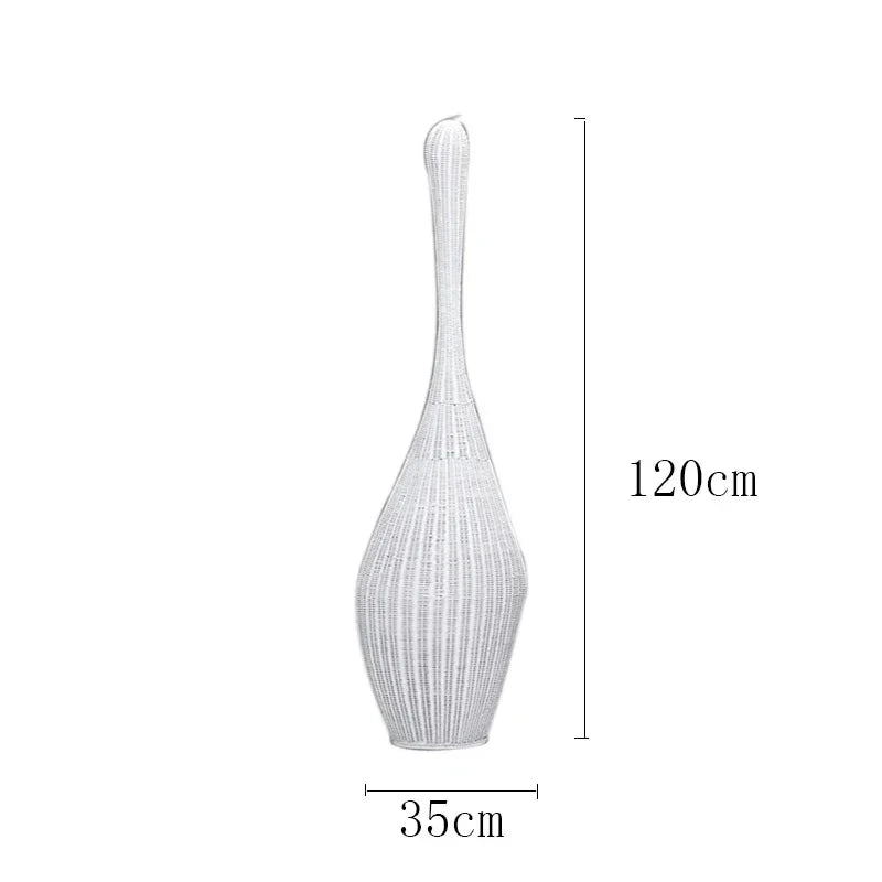 DecorBites™ Bamboo Floor Lamp: Unique Rattan Light for Living Room, Bedroom, Teahouse Decor