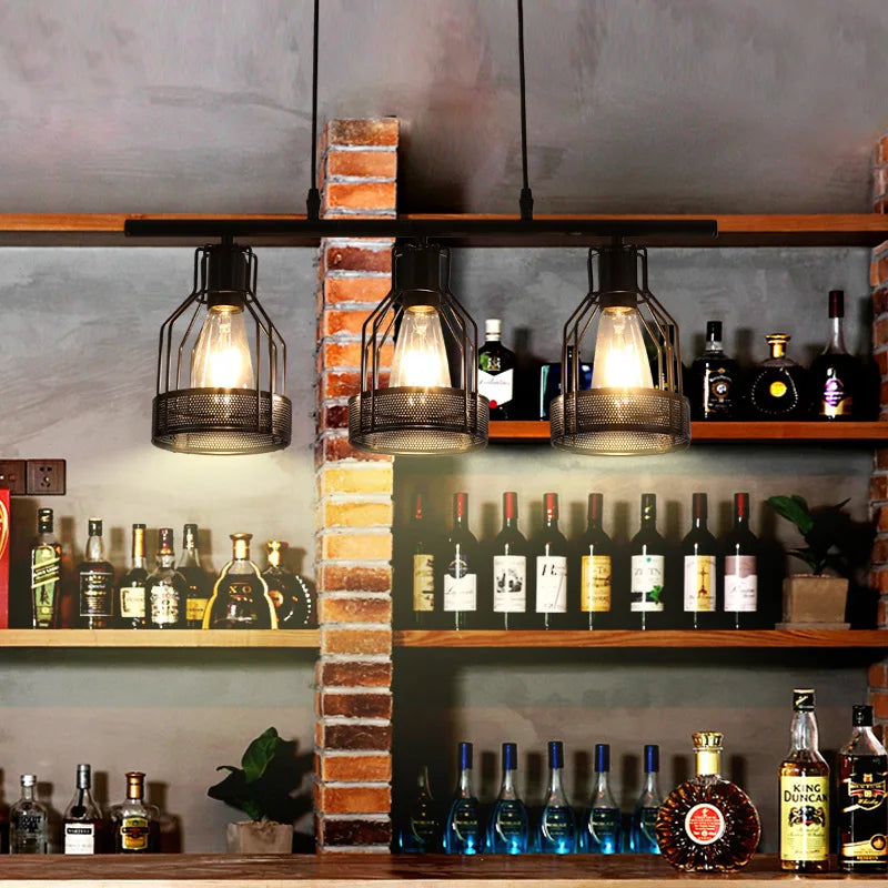 DecorBites™ Industrial Loft Chandelier for Living Room Bedroom Coffee Shop Dining Area