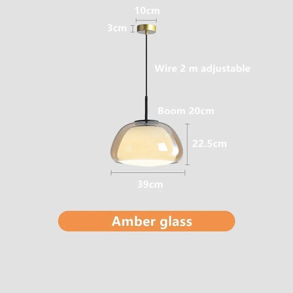 DecorBites™ Glass Jelly Pendant Lamp: Minimalist Luxury Design for Home Living Room Bedroom