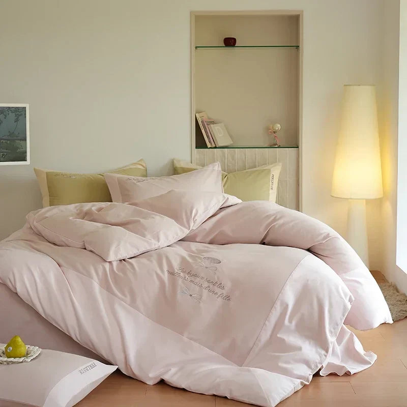 DecorBites™ Brushed Volcanic Fleece Bedding Set: Luxe 100% Cotton Duvet Cover & Pillowcases