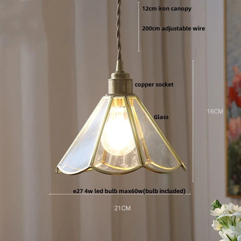 DecorBites™ Glass Flower LED Pendant Light Fixture for Modern Luxury Home Decor