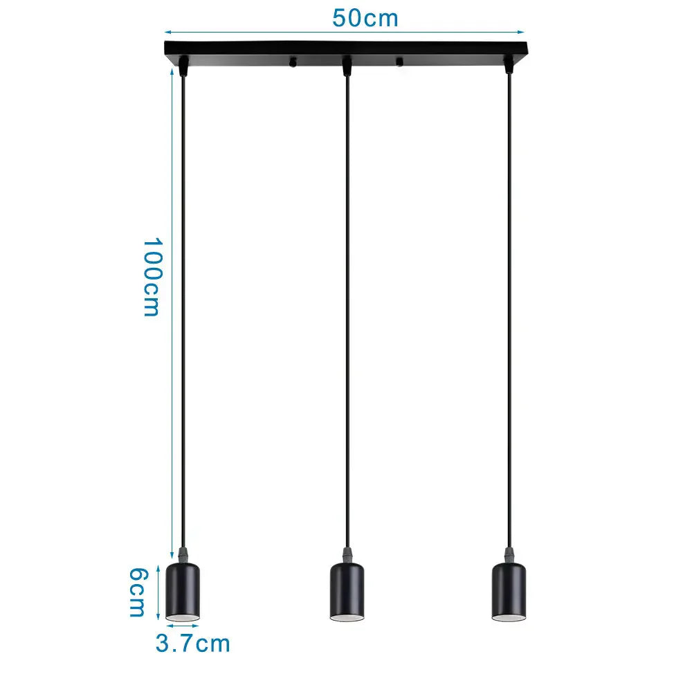 DecorBites™ Industrial Wood Pendant Chandelier for Dinning Living Room Kitchen LED Fixture