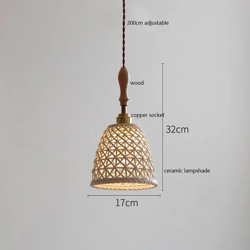 DecorBites™ Ceramic LED Pendant Lights: Elegant Home Decor for Living, Dining, and Bedroom
