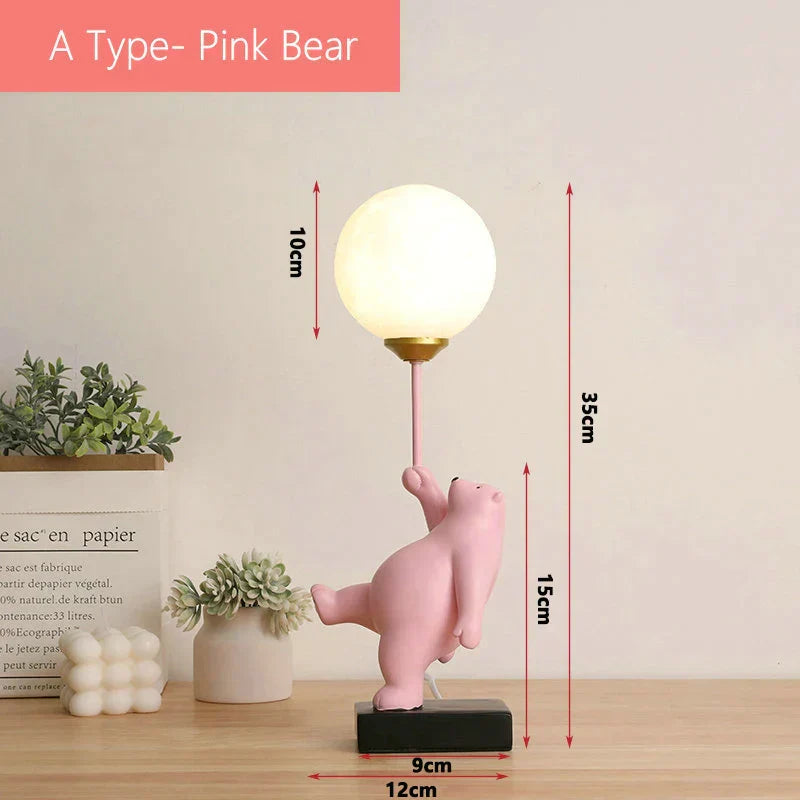 DecorBites™ Bear Moon Lamp with G9 Bulb for Children's Bedroom