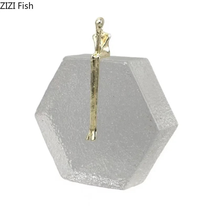 DecorBites™ Crystal Sculpture: Abstract Figures Desk Decoration for Room Aesthetic