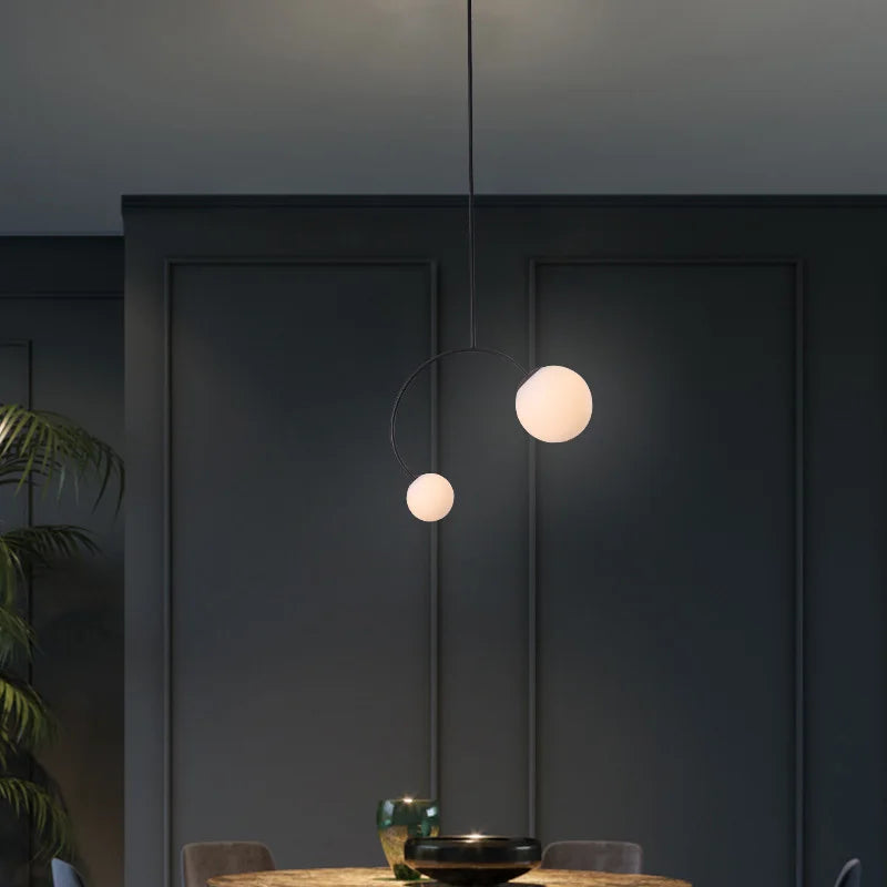 DecorBites™ Glass Ball Pendant Lights For Dining Room Bedroom Study Restaurant Bar Coffee Decor