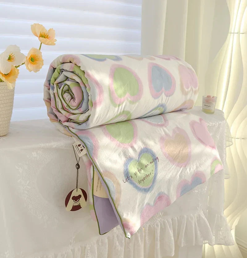 DecorBites™ Breathable Double Gauze Queen Quilt with Soya Fibre Filling