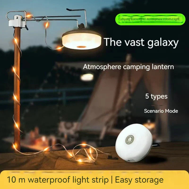DecorBites™ 10M Waterproof LED Camping Light Strip for Outdoor Garden Tent Room