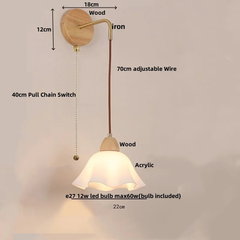 DecorBites™ LED Glass Wall Lamp: Luxury Modern Bedroom Coffee Home Decor Vanity Light