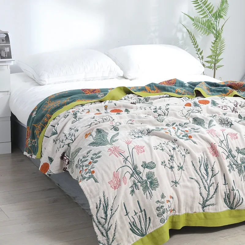 DecorBites™ Cotton Leisure Blanket: Luxury Soft Blanket for Summer, Single/Double Bedspread, Sofa Towel - Nordic Home Decor