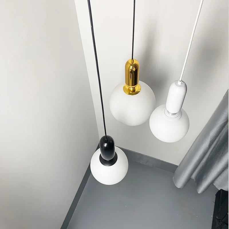 DecorBites™ Glass Ball LED Chandelier for Modern Living Spaces