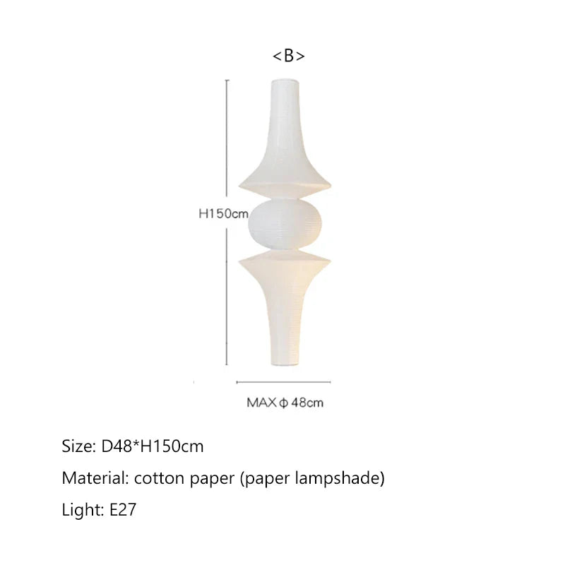 DecorBites™ Akari Rice Paper Pendant Lamp for Living Room Bedroom - Wabi Sabi Design
