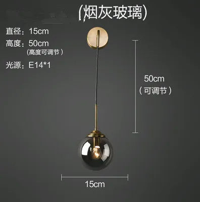 DecorBites™ Glass Ball LED Wall Lamp: Nordic Modern Bathroom Mirror Sconce, Retro Decor Lighting