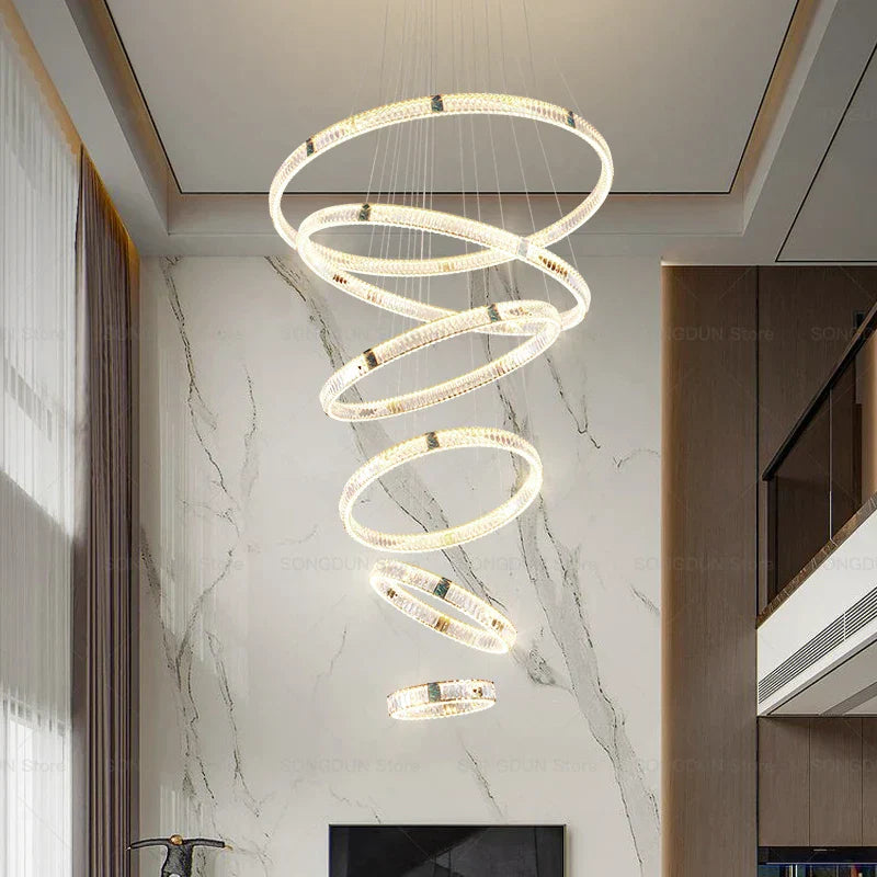 DecorBites™ Crystal Chandelier: Elegant Post-Modern Lighting for Living Room & Restaurant