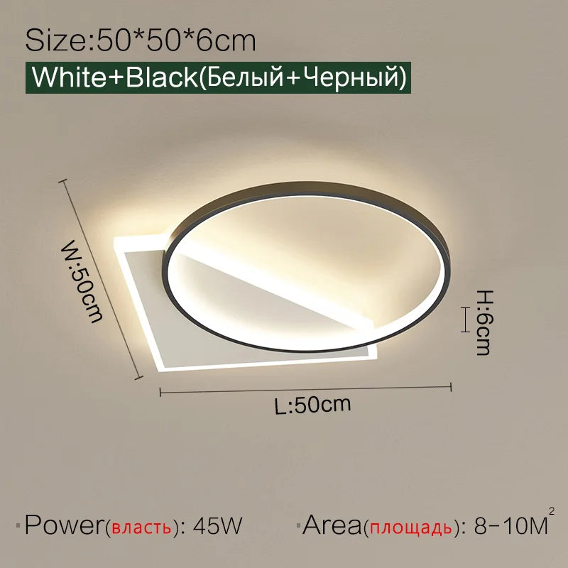 DecorBites™ Geometric LED Ceiling Lamp | Modern Nordic Bedroom Study Light