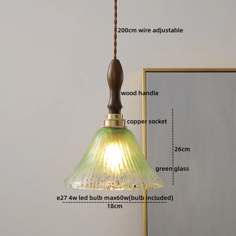 DecorBites™ Gray Glass LED Pendant Lamps, Nordic Modern Design for Bedroom, Living Room Lighting Fixtures