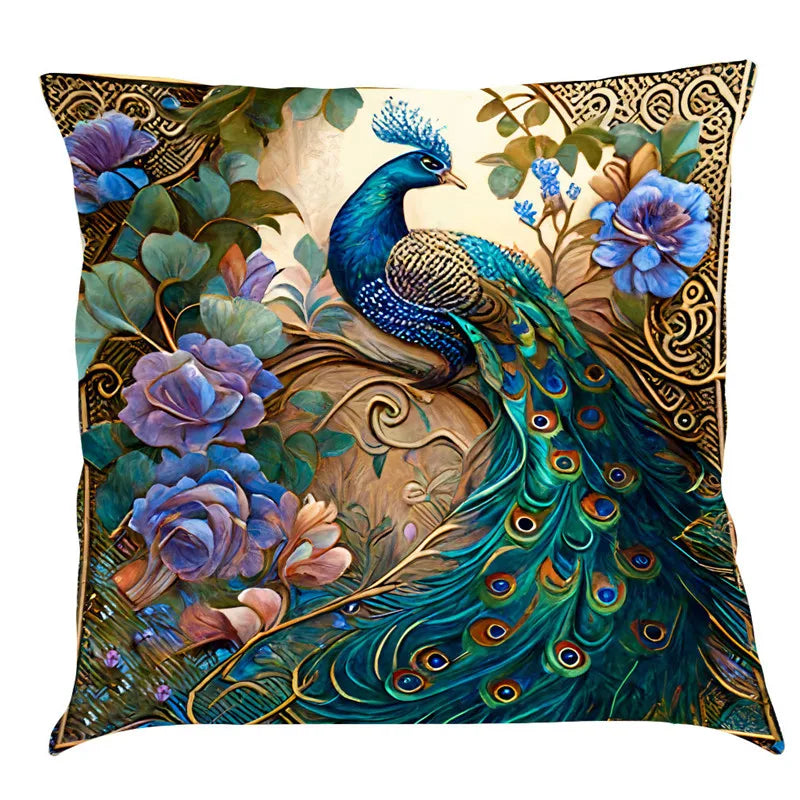 DecorBites™ Cat Design Linen Pillowcase 45x45cm for Home Decor and Cushion Covers