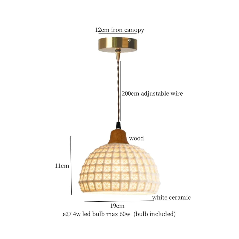 DecorBites™ Ceramic LED Pendant Light for Kitchen Dining Living Room
