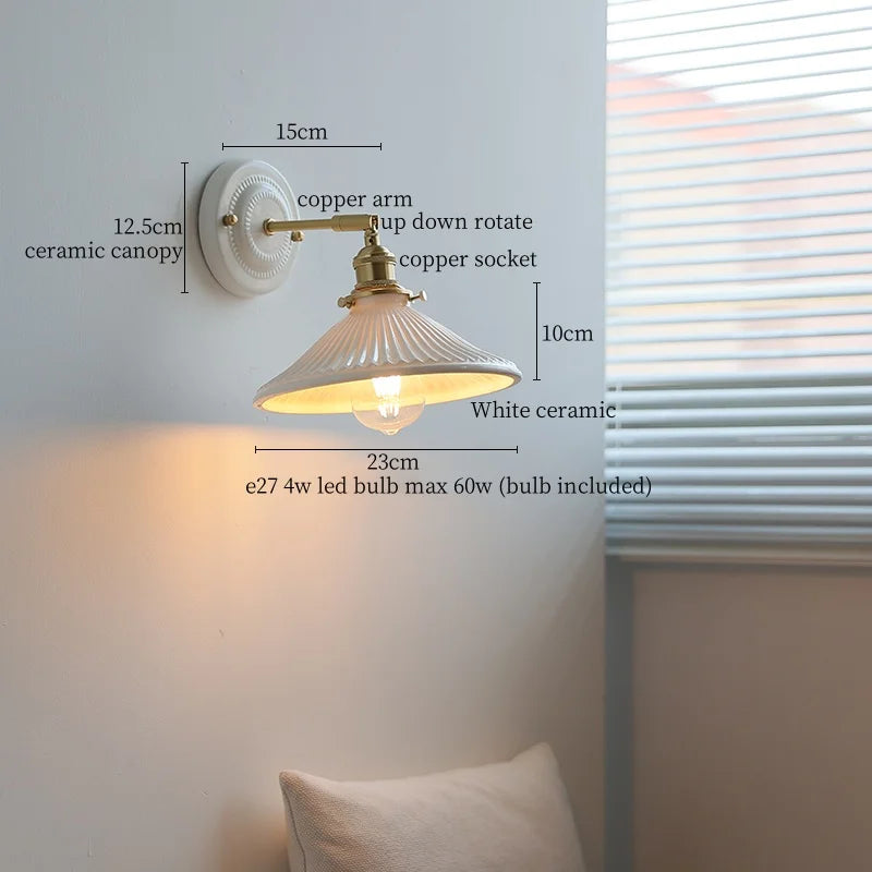 DecorBites™ Ceramic LED Wall Lamps - Minimalist Modern Nordic Design for Living Room, Bedroom, Mirror