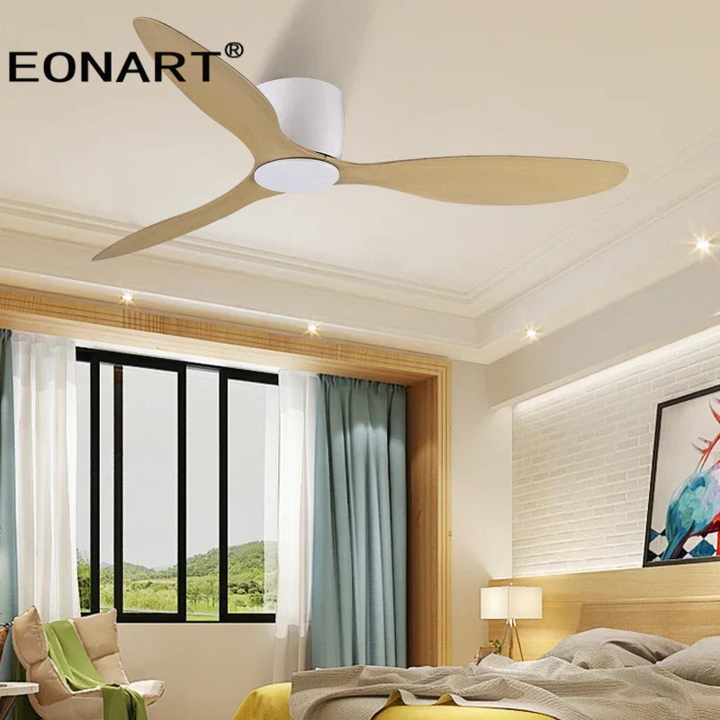 DecorBites™ 52" Black DC Ceiling Fan with LED Light and Remote Control