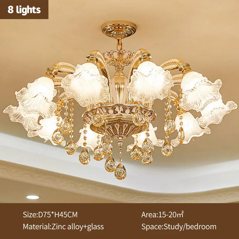DecorBites™ Crystal Ceiling Chandelier: Nordic Modern Luxury for Living Room, Hotel, Lobby.