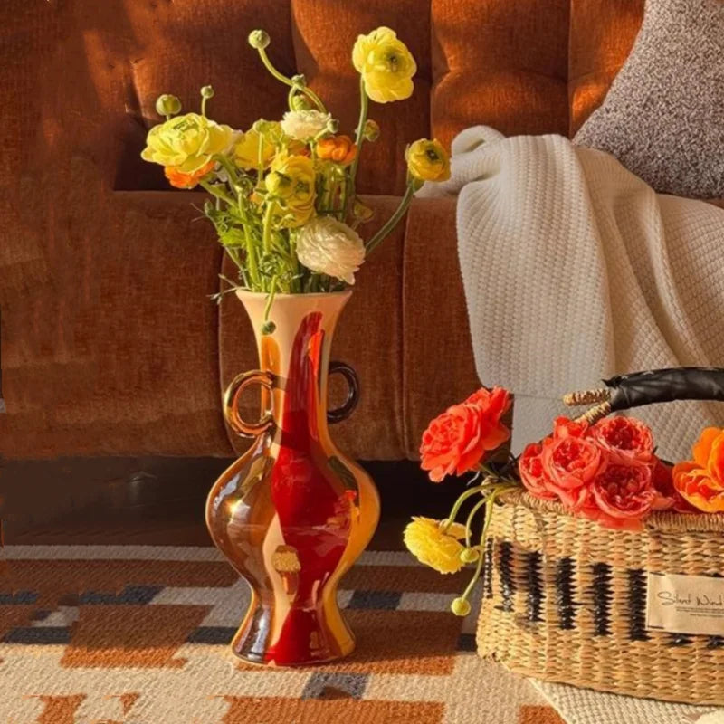 DecorBites™ Geometric Horse Head Ceramic Vase & Animal Statue Home Decor