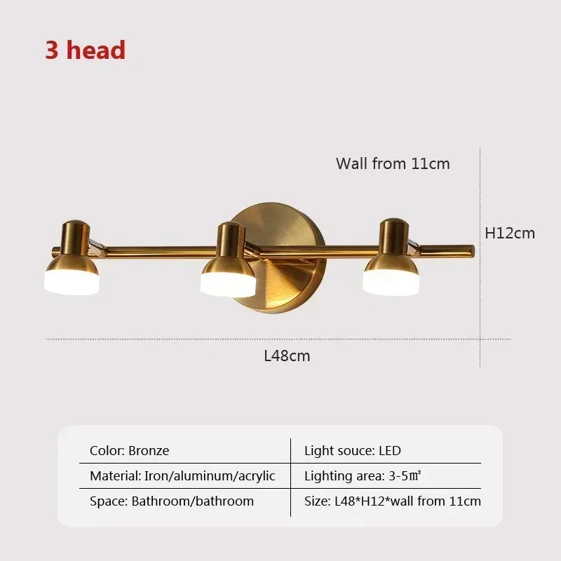 DecorBites™ LED Mirror Headlight Wall Lamp for Bathroom Bedroom Home Decor