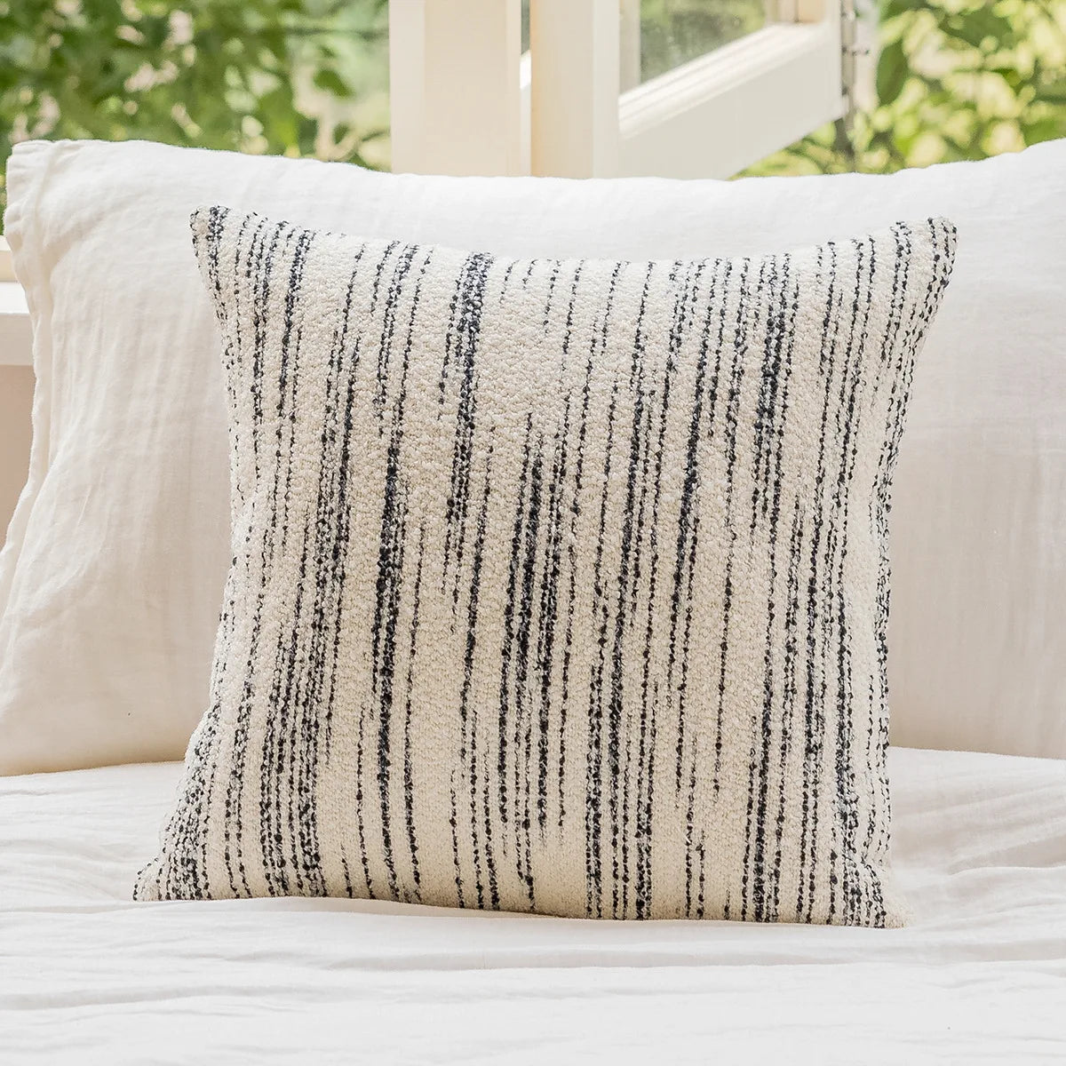 DecorBites™ Camellia Jacquard Embroidery Pillow Cover Luxury Decorative Nordic Living Room