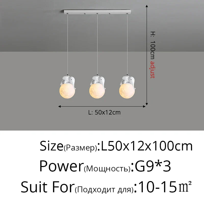 DecorBites™ Bear Bedroom Wall Lamp: Modern Chandelier for Living Room, Study & Dining Room