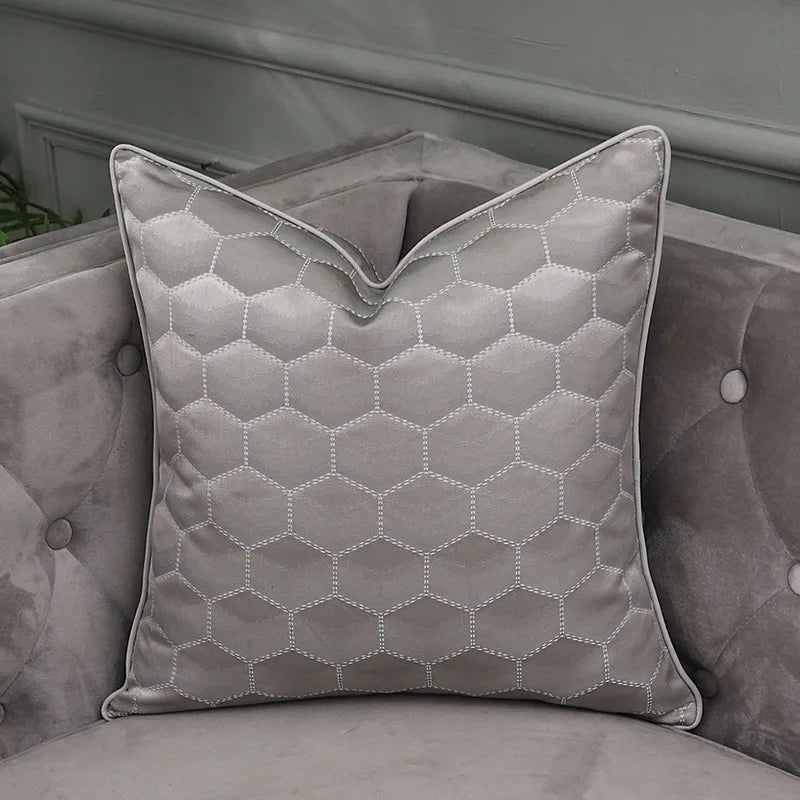 DecorBites™ Frosted Gold Satin Lumbar Pillow Covers - Luxe Sofa Cushion Cases