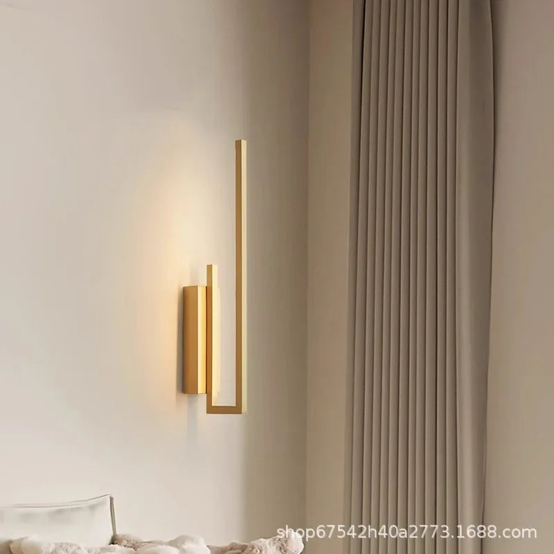DecorBites™ Brass Wall Light Sconce, Dimmable & Modern for Foyer, Bedroom, Restaurant & Aisle