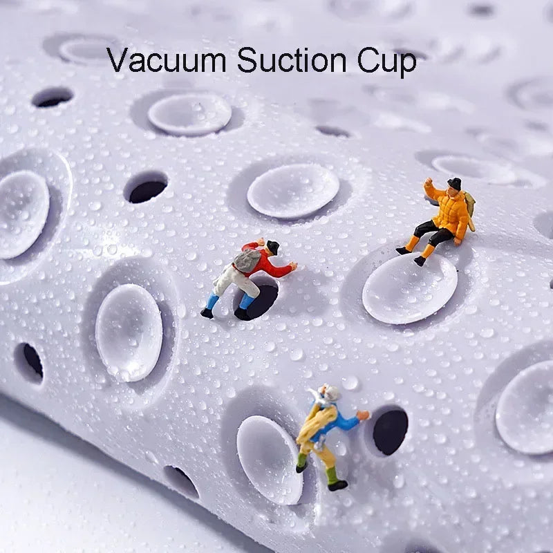 DecorBites™ Large Non-Toxic Non-Slip Bath Mat with Suction Cups for Safety and Comfort